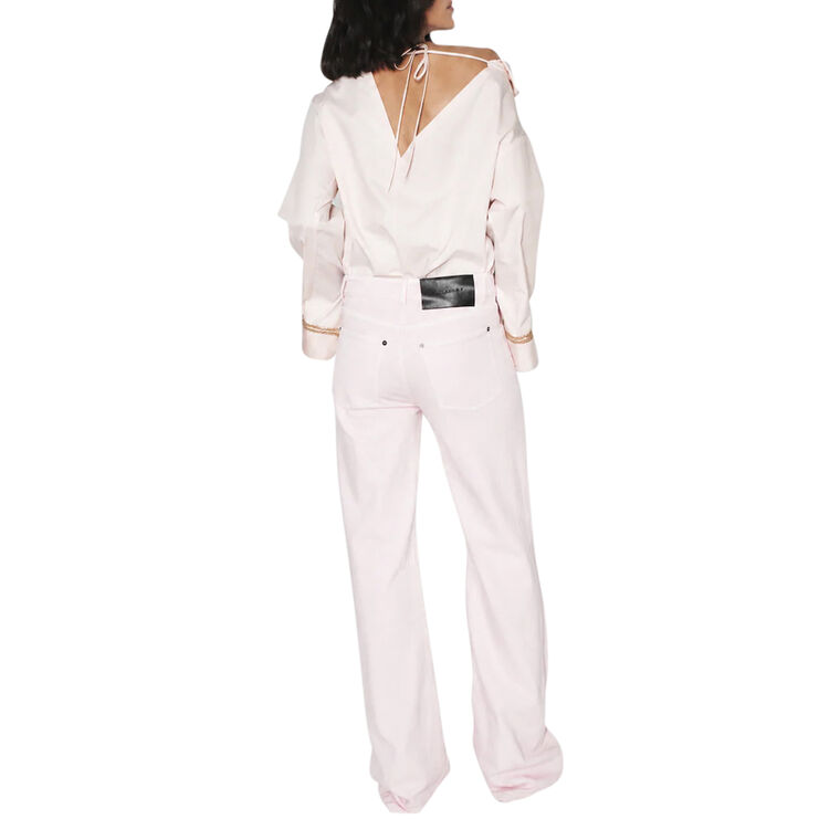 Roze High-Rise Tux Stripe Straight-Leg Jean image number null