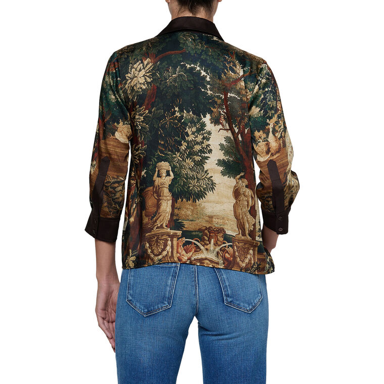 Eulalie Print Placement Blouse image number null