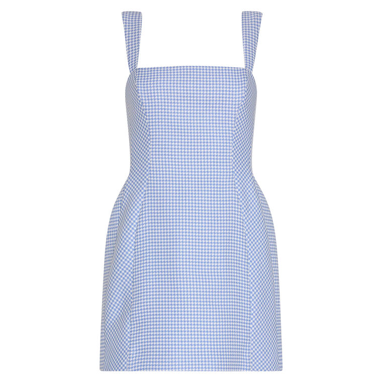 Andreina Sleeveless Herringbone Print Mini Dress image number null