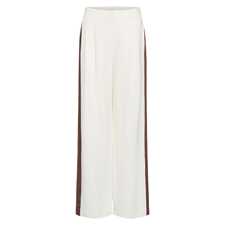 Sulli Pleated Wide-Leg Pant With Tuxedo Stripe image number null
