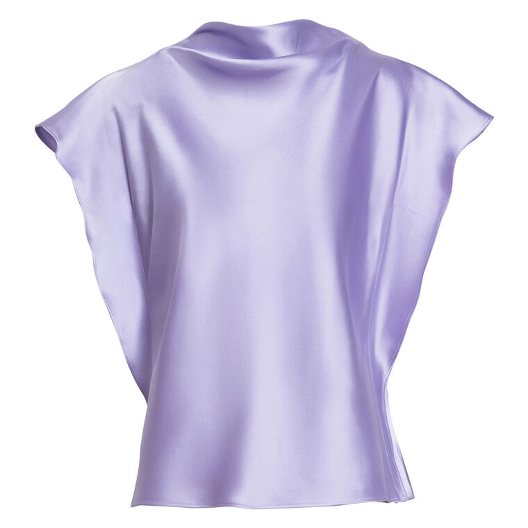 Adrien Short Sleeve Satin Top image number null