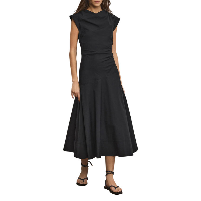 Lisette Cap Sleeve Ruched Midi Dress image number null