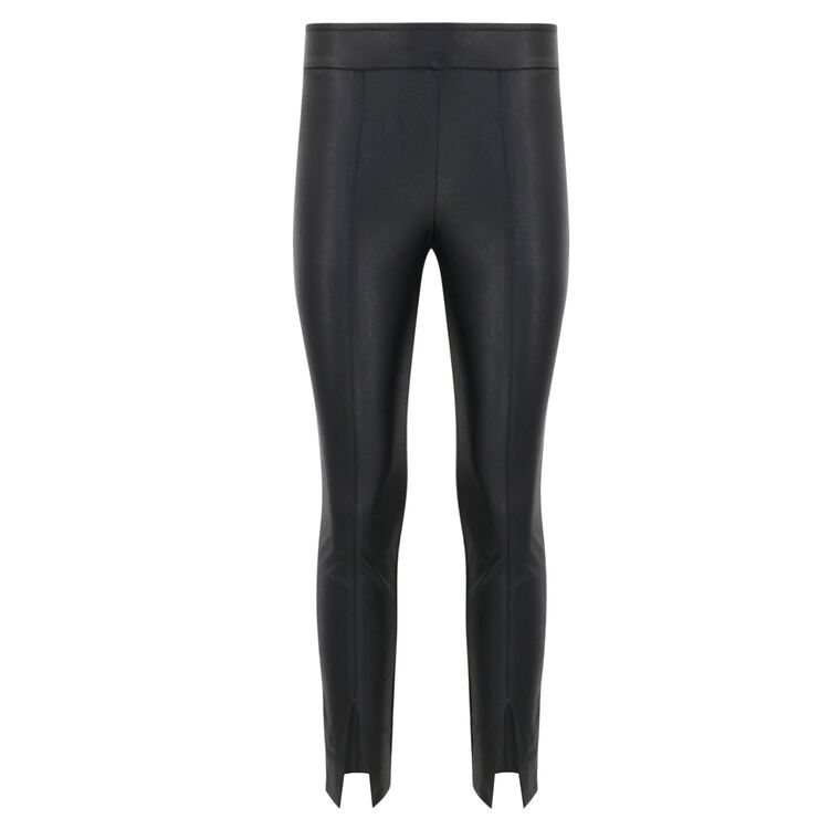 Max Front-Slit Vegan Leather Pants image number null