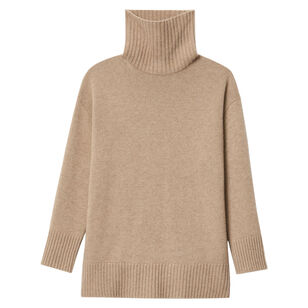 Cashmere Stand Collar Cocoon Sweater