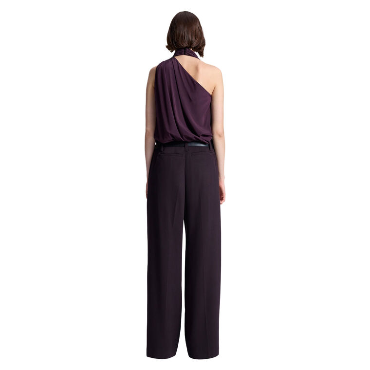 Celeste Sleeveless Silk Top With Scarf image number null