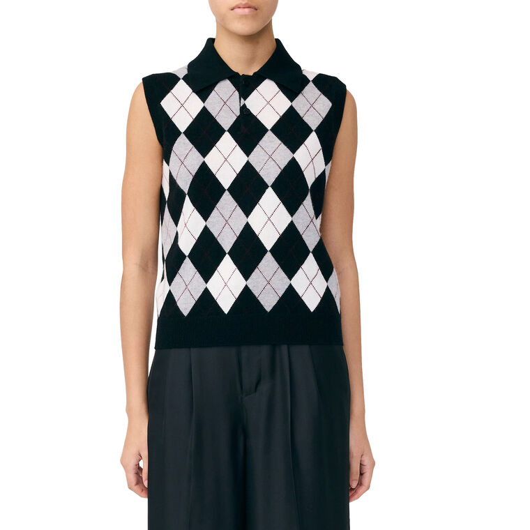 Anwen Argyle Vest image number null
