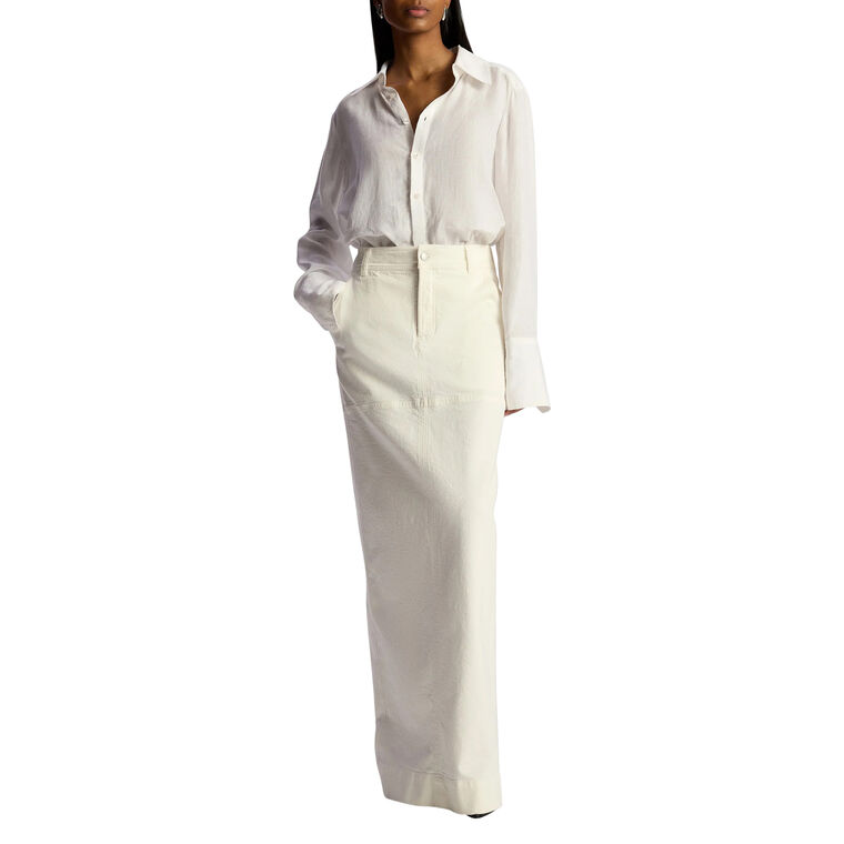 Hunter Stretch Denim Maxi Skirt image number null