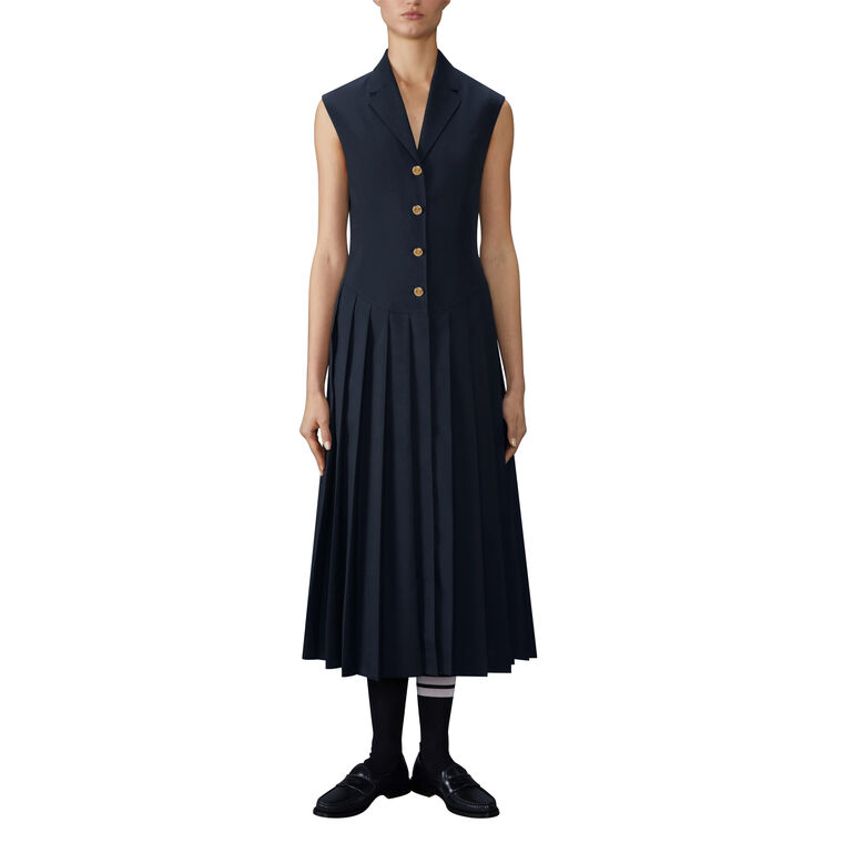 School Uniform Pleated Midi Dress image number null