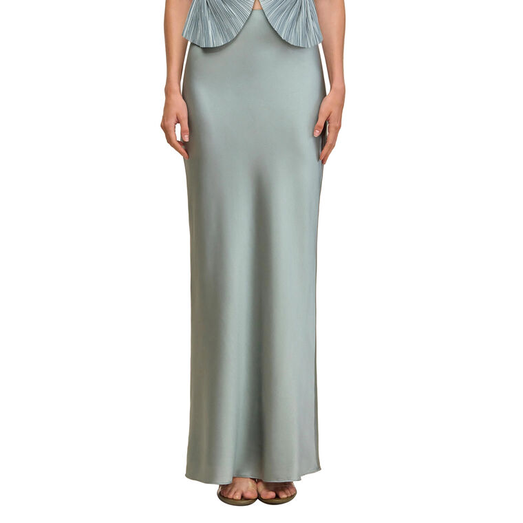 Chantel Silk Bias Maxi Skirt image number null