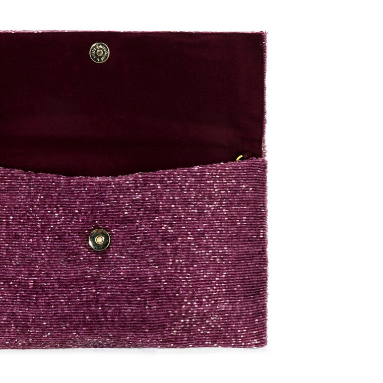 Fully Beaded Envelope Clutch image number null