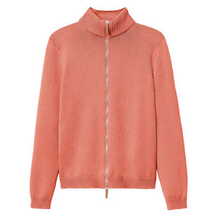 Zip Front Fitted Knit Bomber Jacket