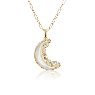 Mini Monroe Crescent Moon Necklace