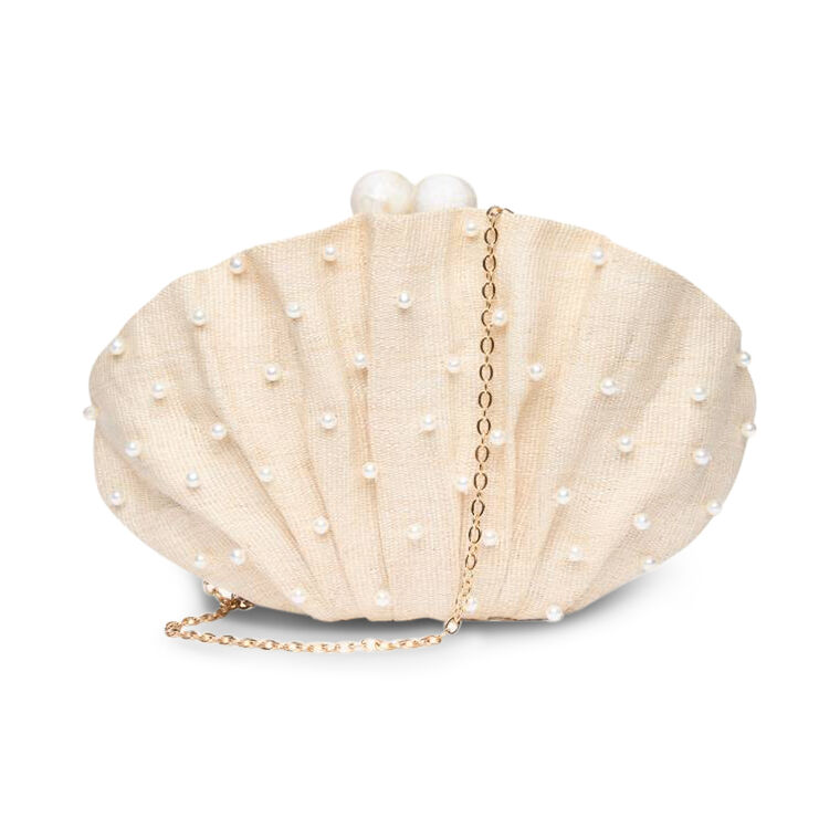 Pearl Origami Scallop Clutch image number null