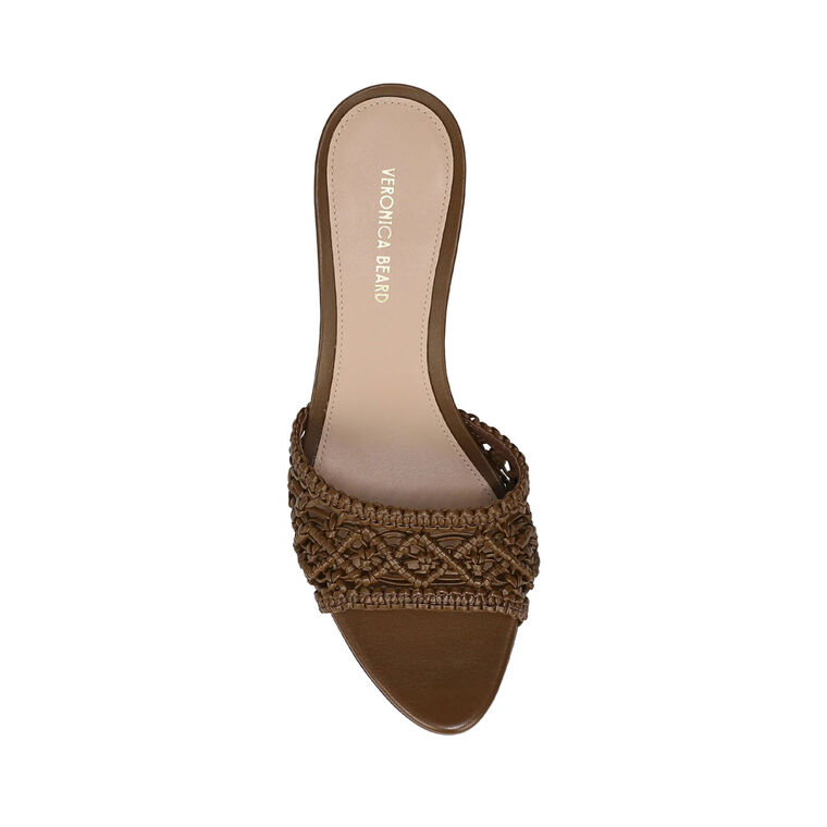 Tia Macrame Leather Kitten Heel Sandal image number null