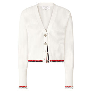 Long Sleeve Pointelle Rib Stitch Cardigan