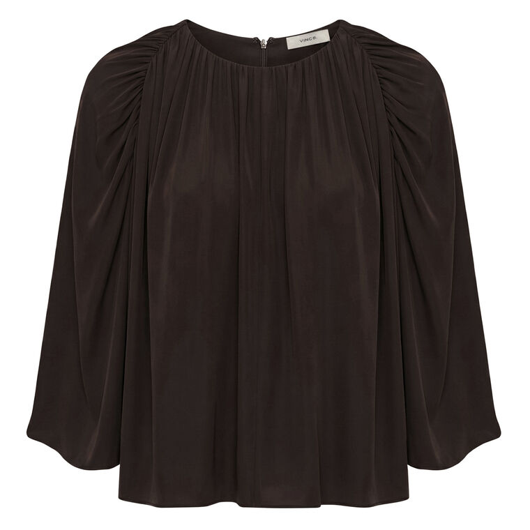 Gathered Cape Bubble Blouse image number null