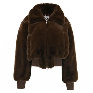 Clemence Cropped Faux Fur Jacket