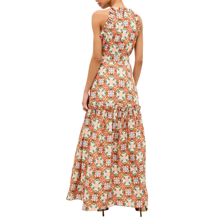 Keenan Halterneck Ruffle Maxi Dress image number null
