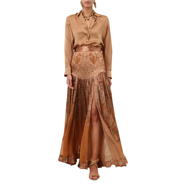 Memento Burnout Maxi Skirt image number null