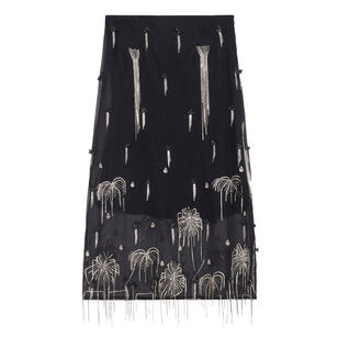 Yanni Beaded Midi Skirt