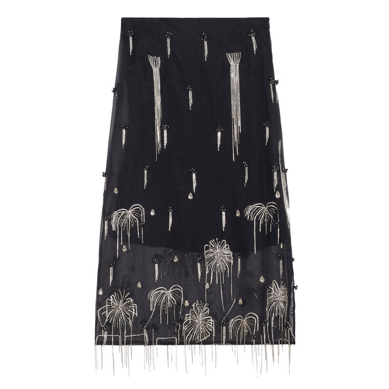 Yanni Beaded Midi Skirt image number null
