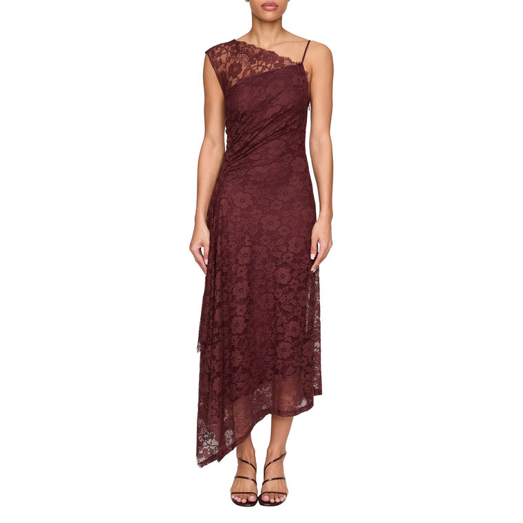 Gia Asymmetrical Lace Dress image number null