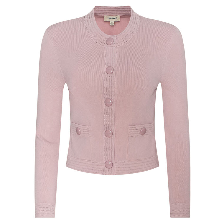 Patsy Long Sleeve Cropped Crewneck Cardigan image number null