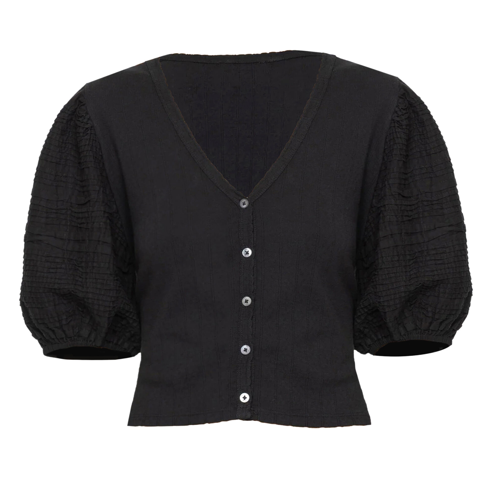Myra Cotton Combo Short Sleeve Top