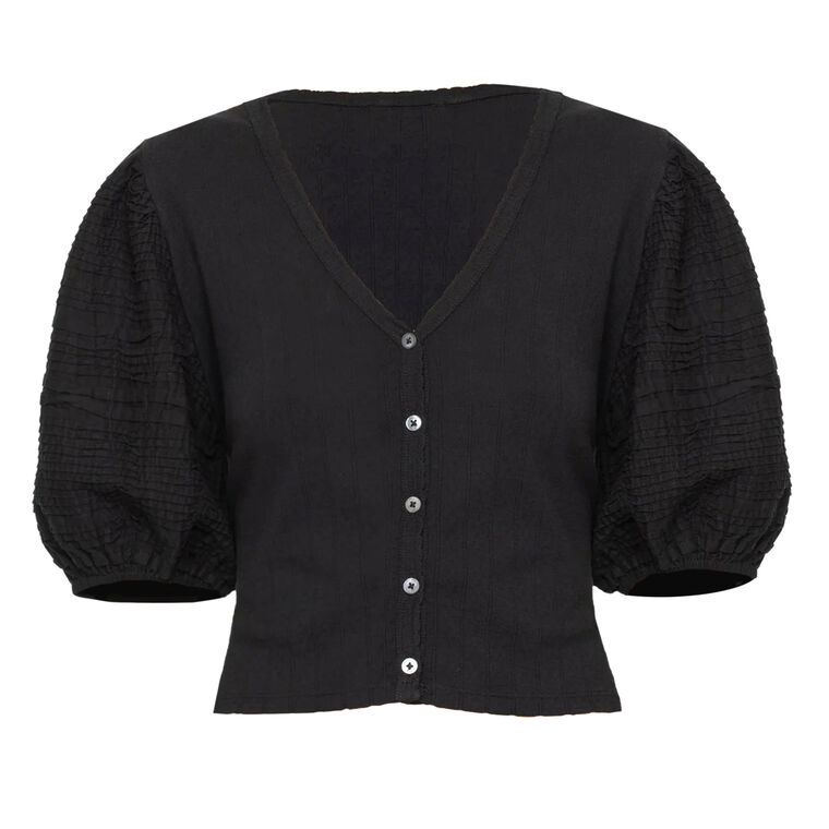 Myra Cotton Combo Short Sleeve Top image number null