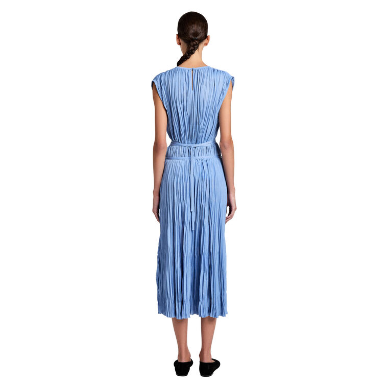 Lyra Belted Sleeveless Top In Pleated Jersey image number null