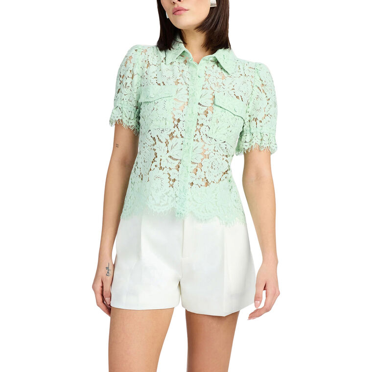 Mina 3D Lace Short Sleeve Shirt image number null