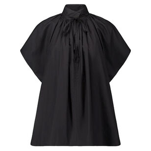 Wheeless Short Sleeve Poplin Blouse