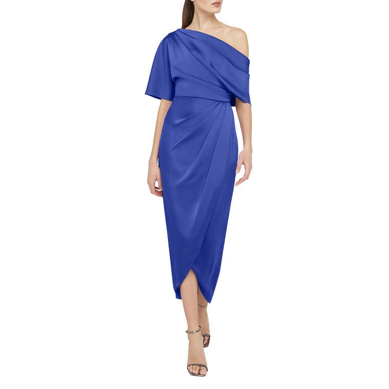Rayna One Shoulder Draped Gown image number null