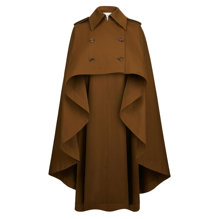 Trench Cape In Cotton Twill image number null