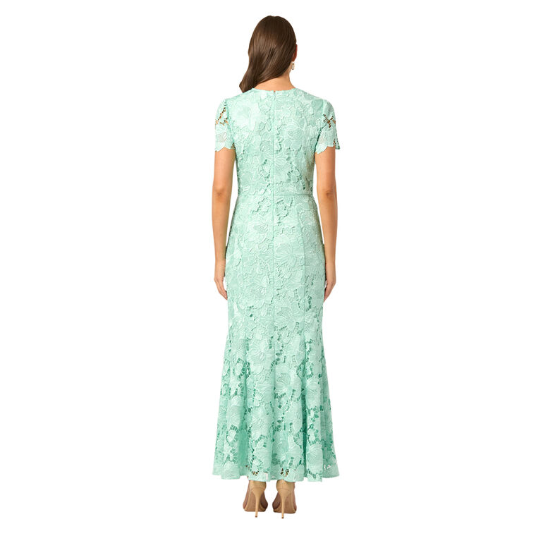 Brie Short Sleeve Lace Maxi Dress image number null
