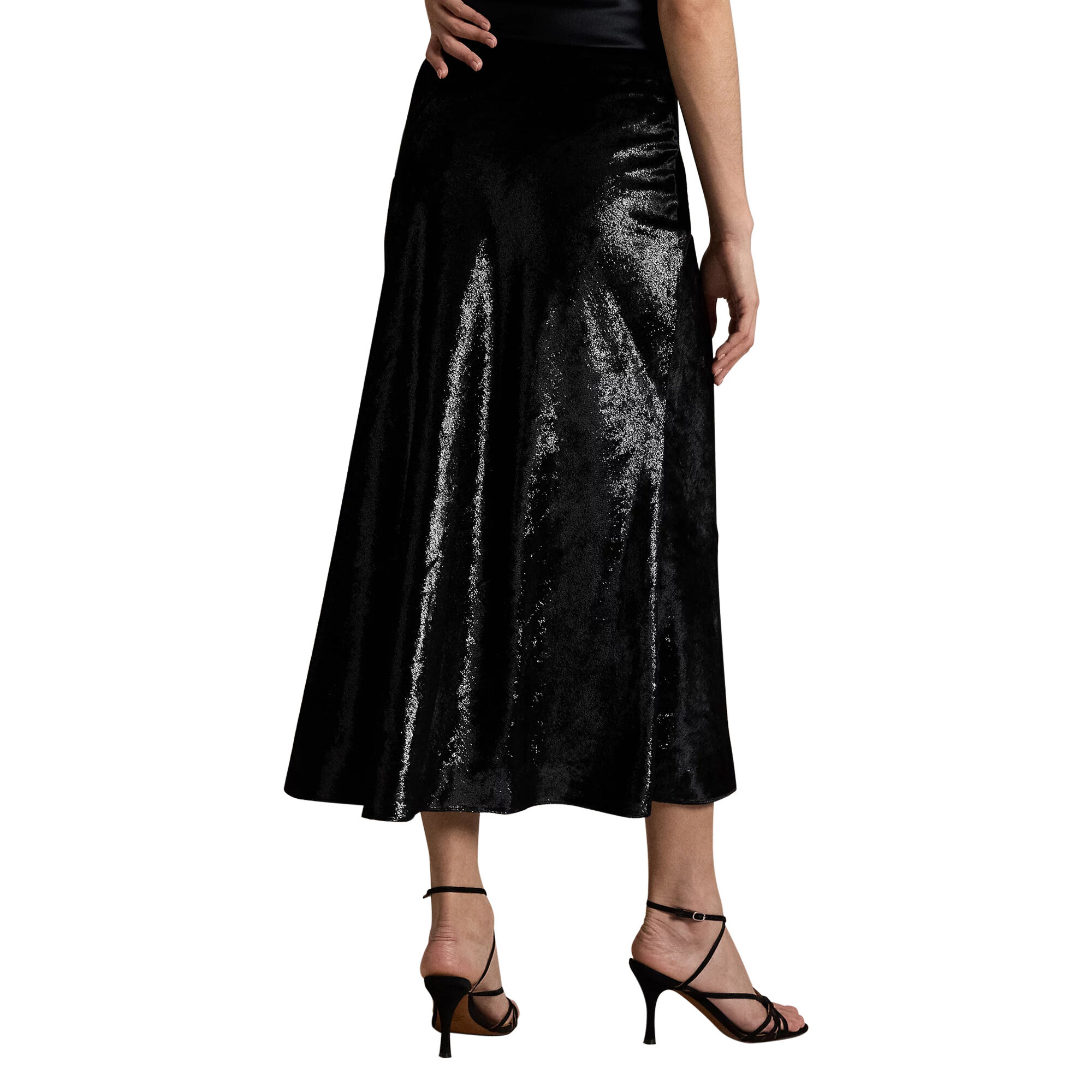 Velvet bias cut midi skirt cheap