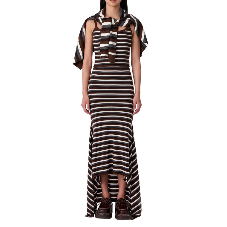 Combo Stripe Cardigan Set image number null