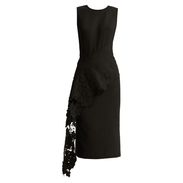 Sleeveless Lace Waist Detail Cocktail Dress image number null