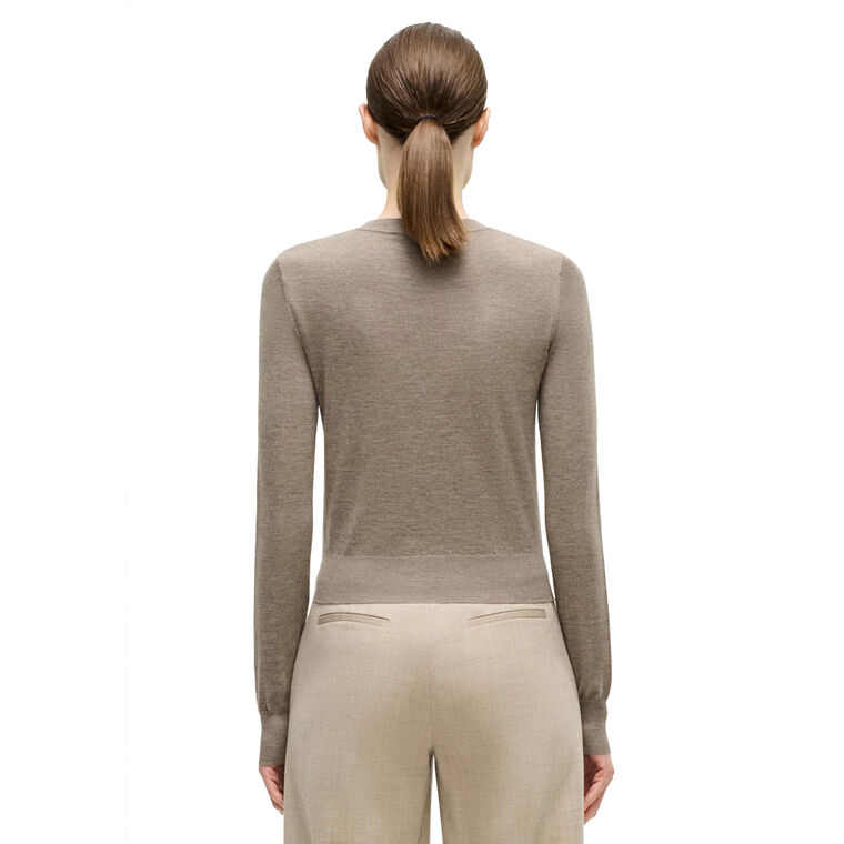 Worth Long Sleeve Cardigan In Fine Cashmere image number null