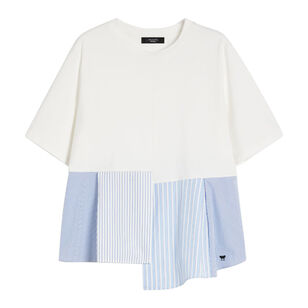 Bird Flared Cotton T-Shirt
