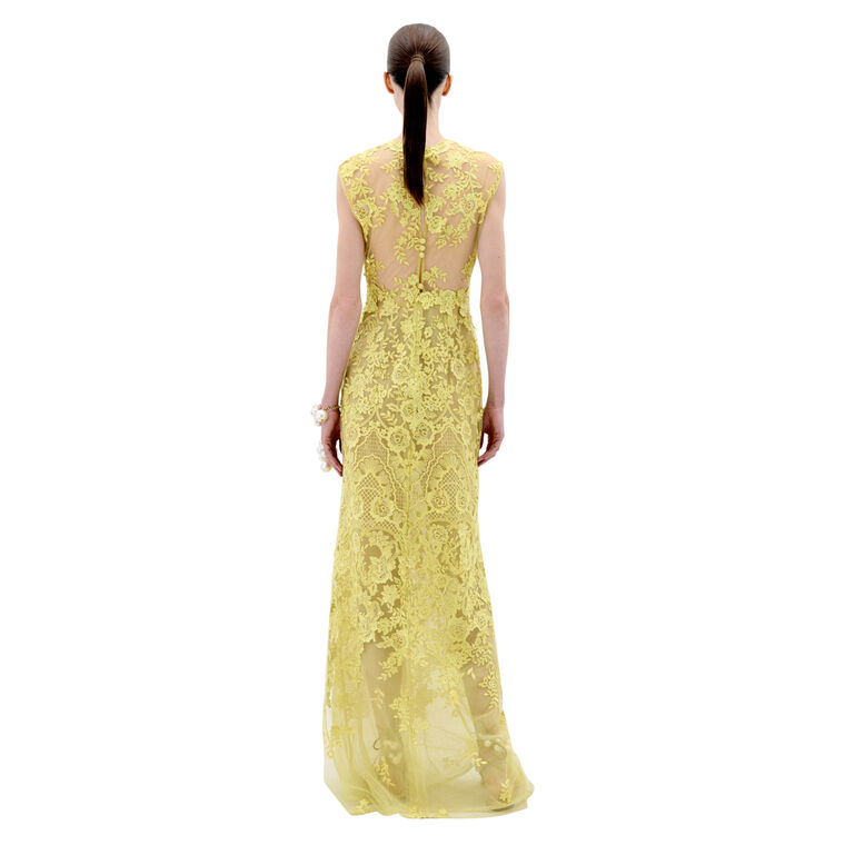 Aika Sleeveless Lace Gown image number null