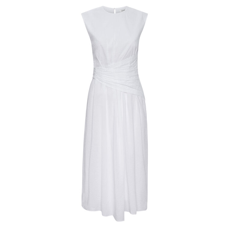 Ruched Sleeveless Midi Dress image number null