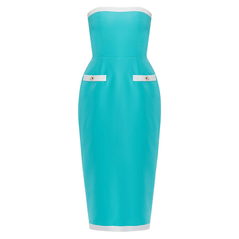 Strapless Martini Midi Dress image number null