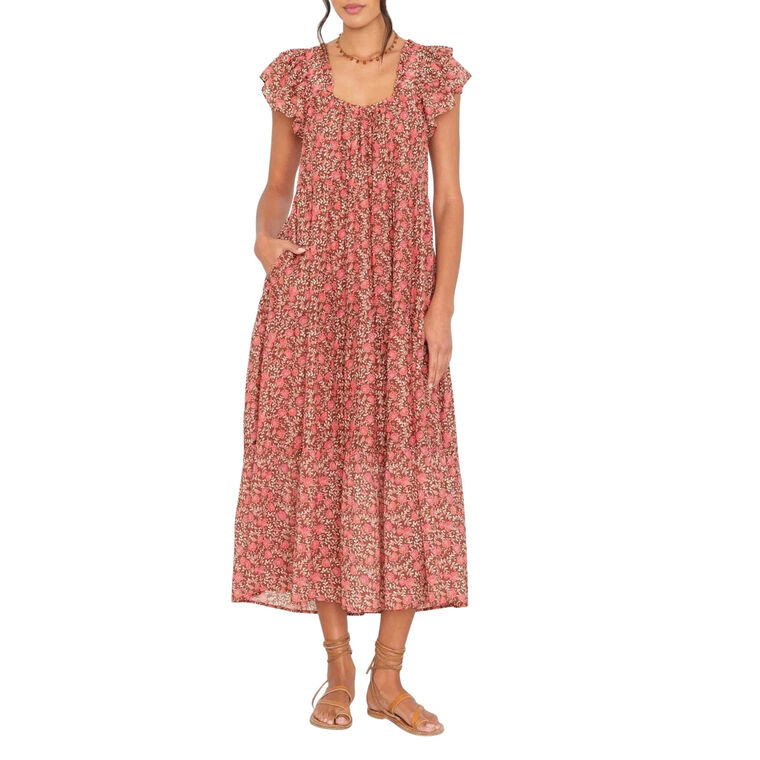 Jaynie Short Sleeve Midi Dress image number null