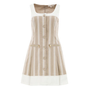 Francesca Striped Button-Front Mini Dress