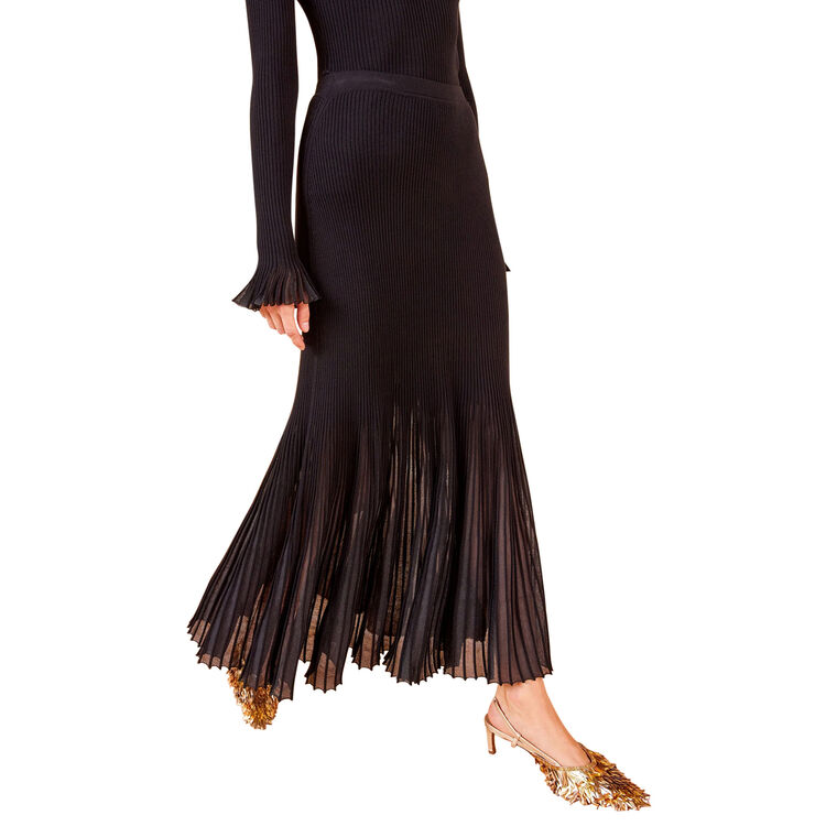 Vera Rib Knit Midi Skirt image number null