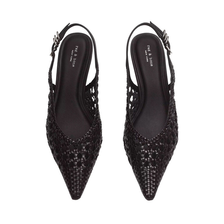 Brynn Woven Slingback Heels image number null