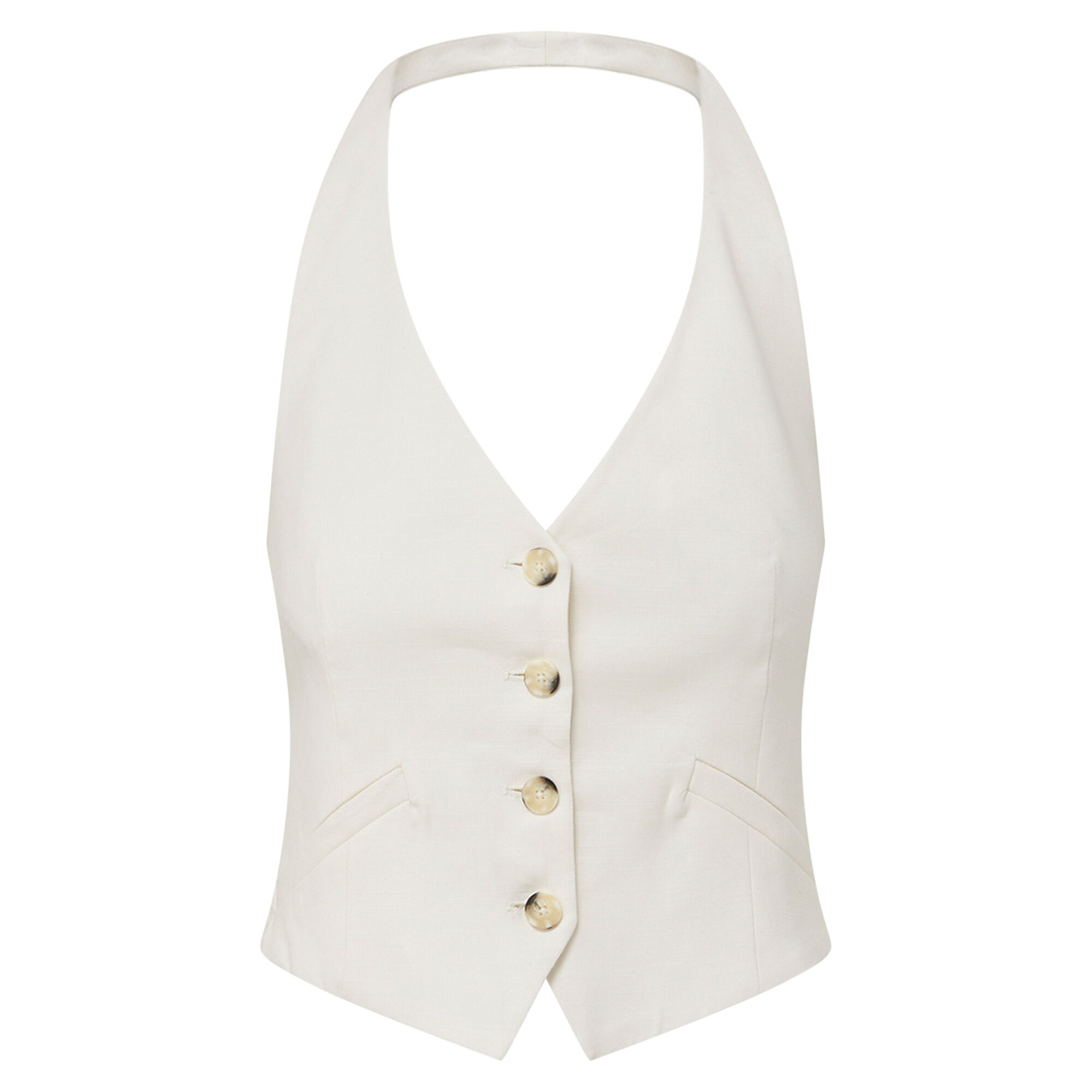 Veronica Beard Arabella Stretch-Linen Vest | Tootsies