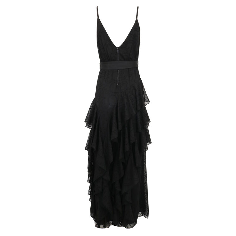 Emerlia V-Neck Eyelet Ruffle Dress image number null