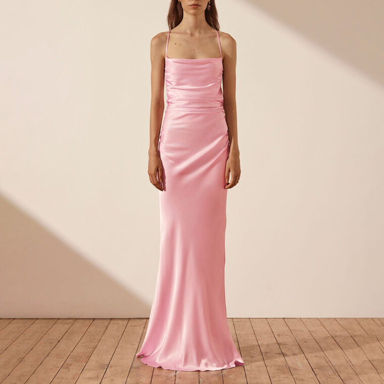 La Lune Lace Back Maxi Dress image number null